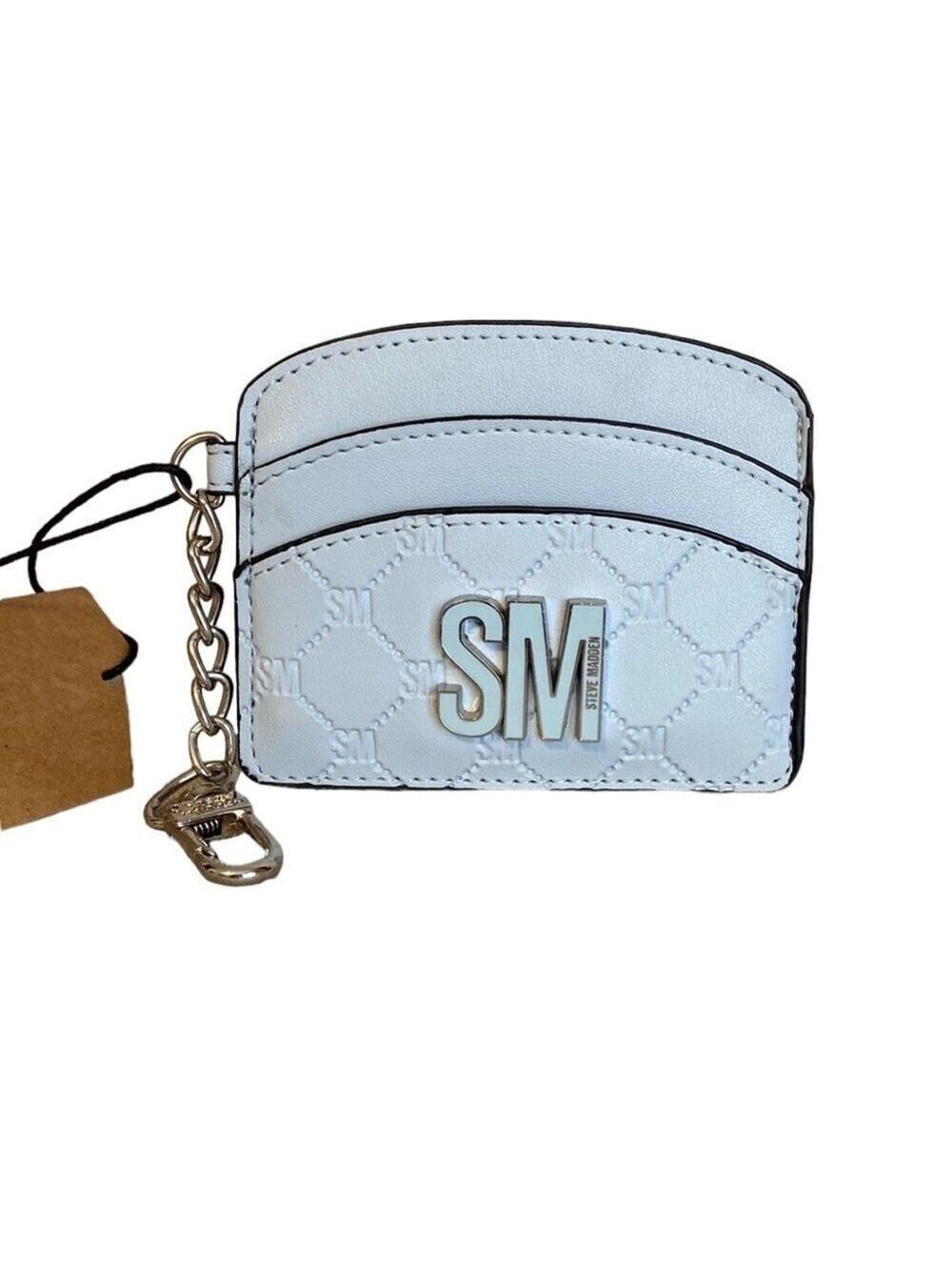 Steven Madden Card Holder & Keychain Light Blue New
